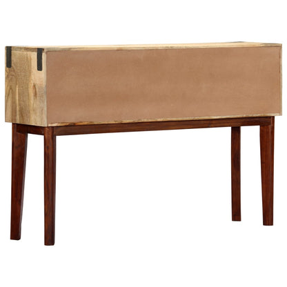 vidaXL Console Table 115x30x76 cm Solid Rough Mango Wood