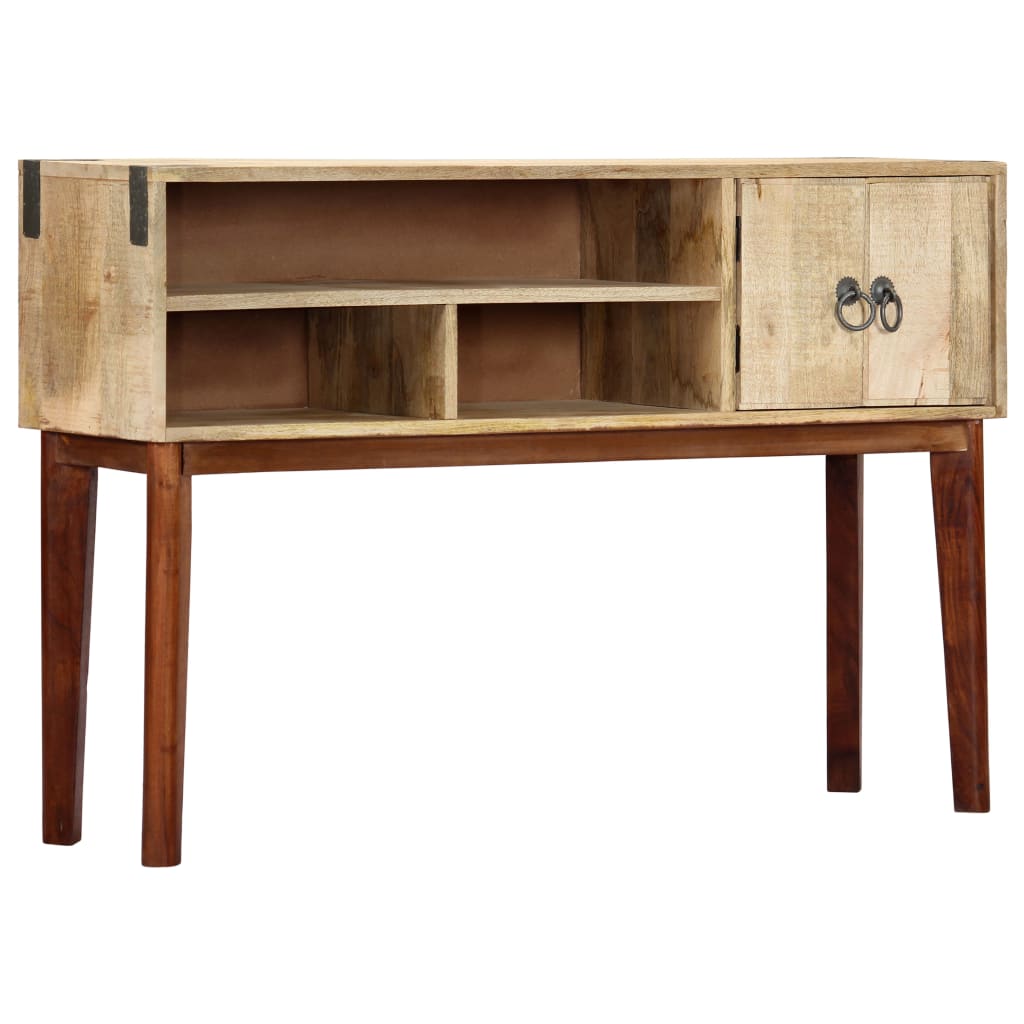 vidaXL Console Table 115x30x76 cm Solid Rough Mango Wood