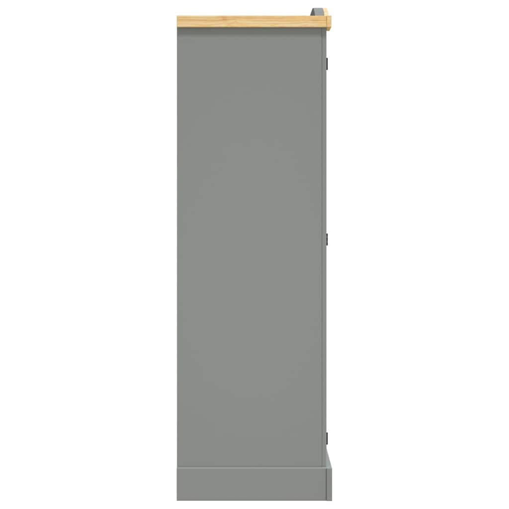 282621 vidaXL Wardrobe Mexican Pine Corona Range 3 Doors Grey 5