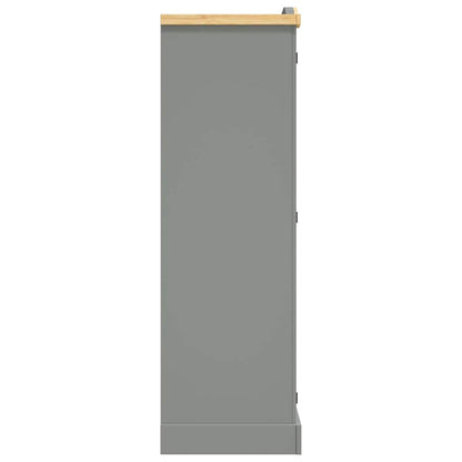 282621 vidaXL Wardrobe Mexican Pine Corona Range 3 Doors Grey 5