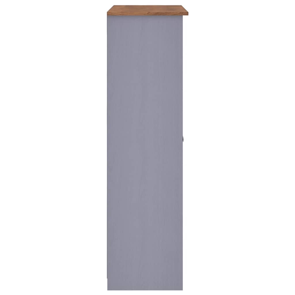 282662 vidaXL 3-Door Wardrobe Grey 118x50x171,5 cm Pine Panama Range 6