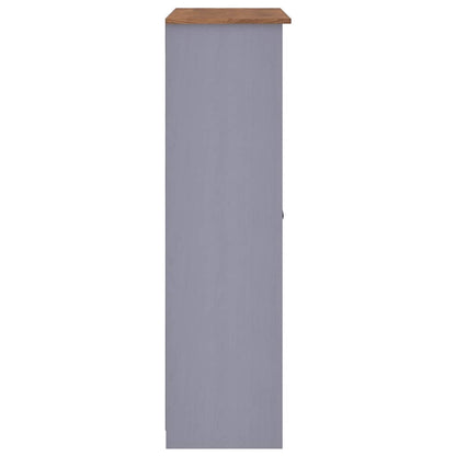 282662 vidaXL 3-Door Wardrobe Grey 118x50x171,5 cm Pine Panama Range 6