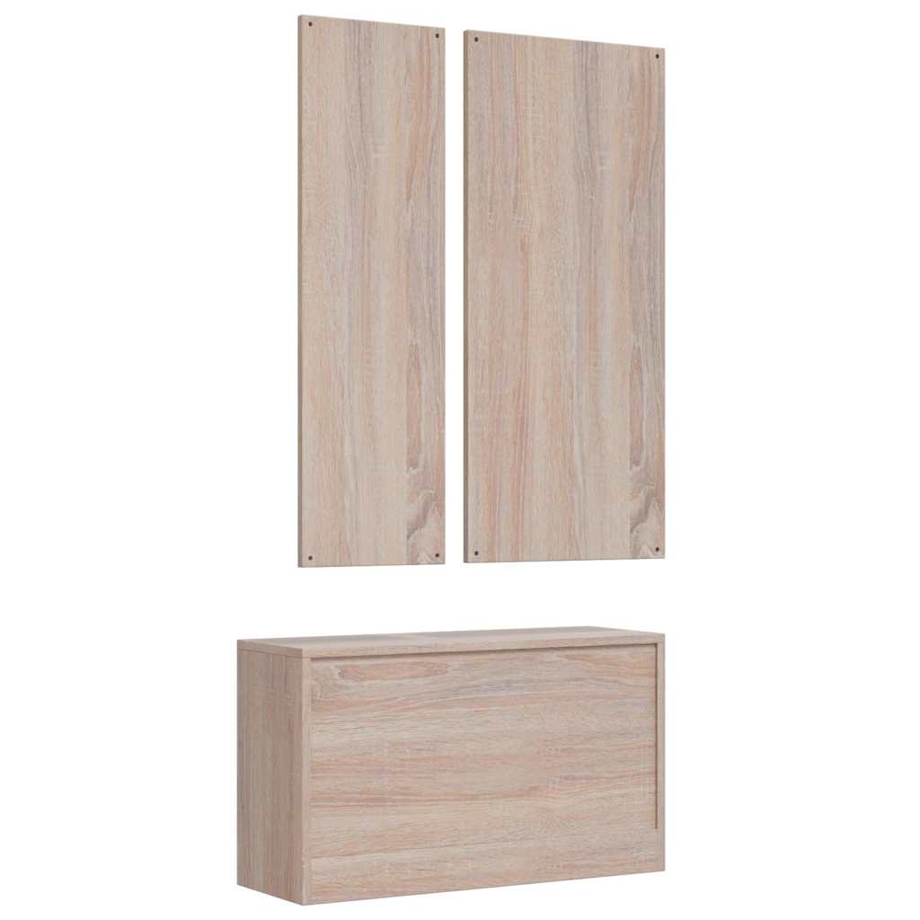 282662 vidaXL 3-Door Wardrobe Grey 118x50x171,5 cm Pine Panama Range 5
