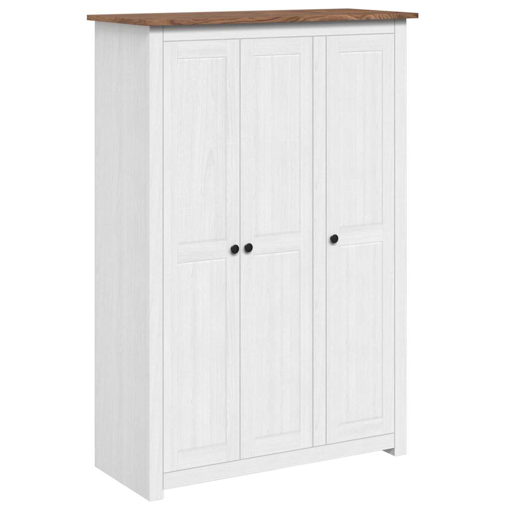Wardrobe 80x50x171,5 cm Solid Pine Panama Range White