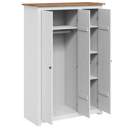 Wardrobe 80x50x171,5 cm Solid Pine Panama Range White