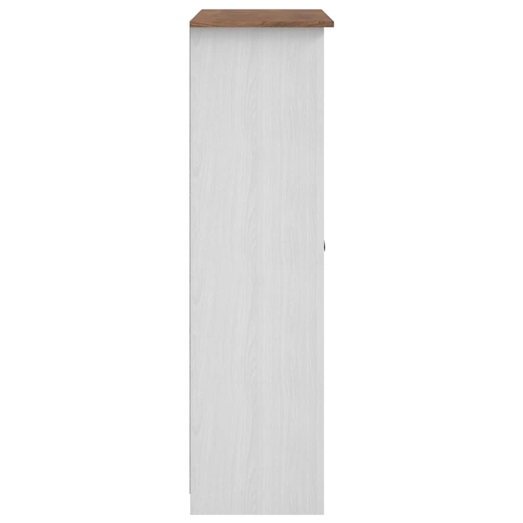 282663 vidaXL 3-Door Wardrobe White 118x50x171,5 cm Pine Panama Range 6