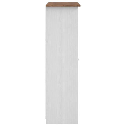282663 vidaXL 3-Door Wardrobe White 118x50x171,5 cm Pine Panama Range 6