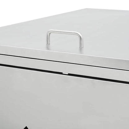 vidaXL Quadruple Wheelie Bin Shed 240 L Stainless Steel 4