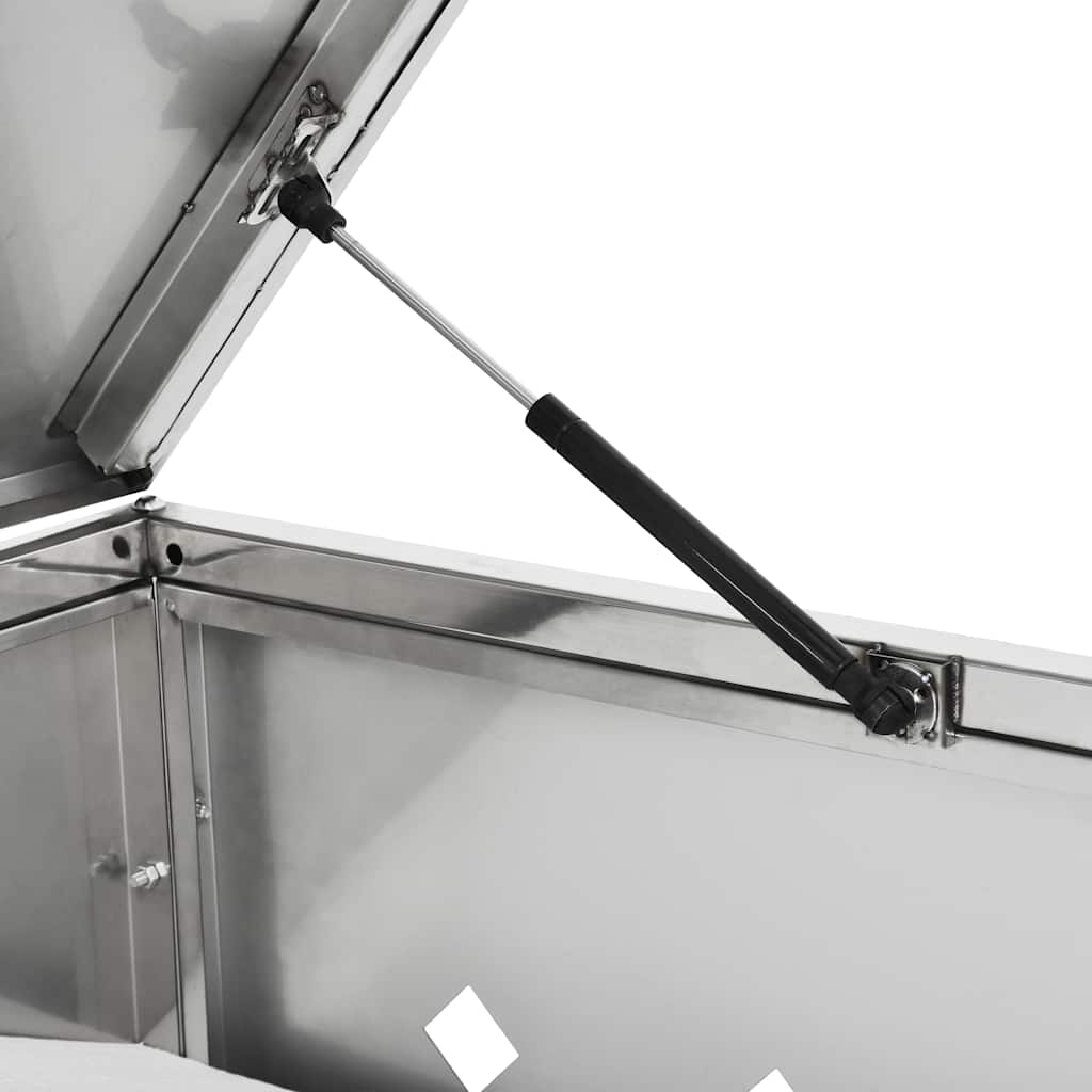 vidaXL Quadruple Wheelie Bin Shed 240 L Stainless Steel 6