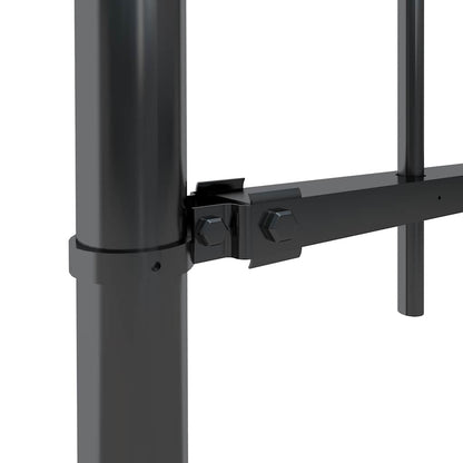 vidaXL Garden Fence with Spear Top Steel 1172x120 cm Black 3