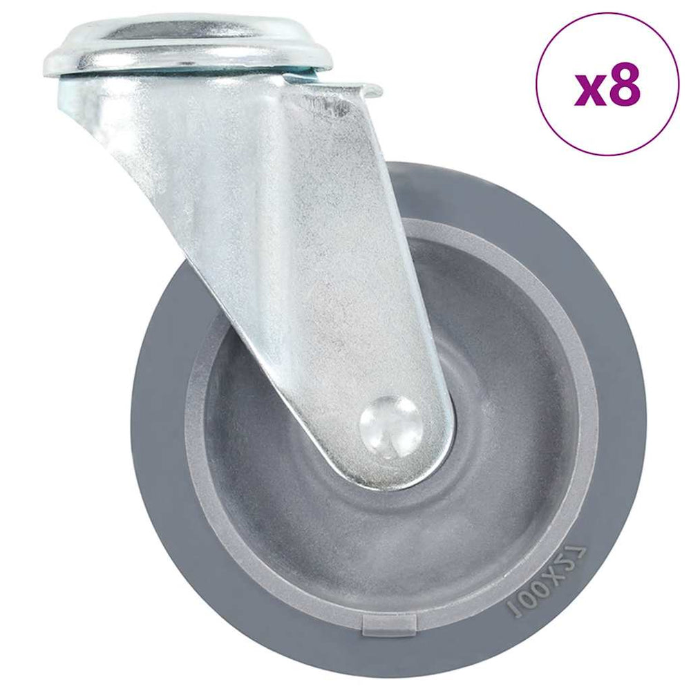 vidaXL Bolt Hole Swivel Casters 100 mm