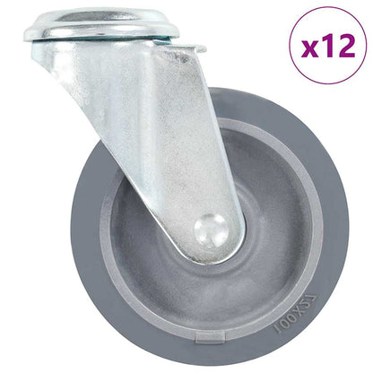 Bolt Hole Swivel Casters 100 mm 12