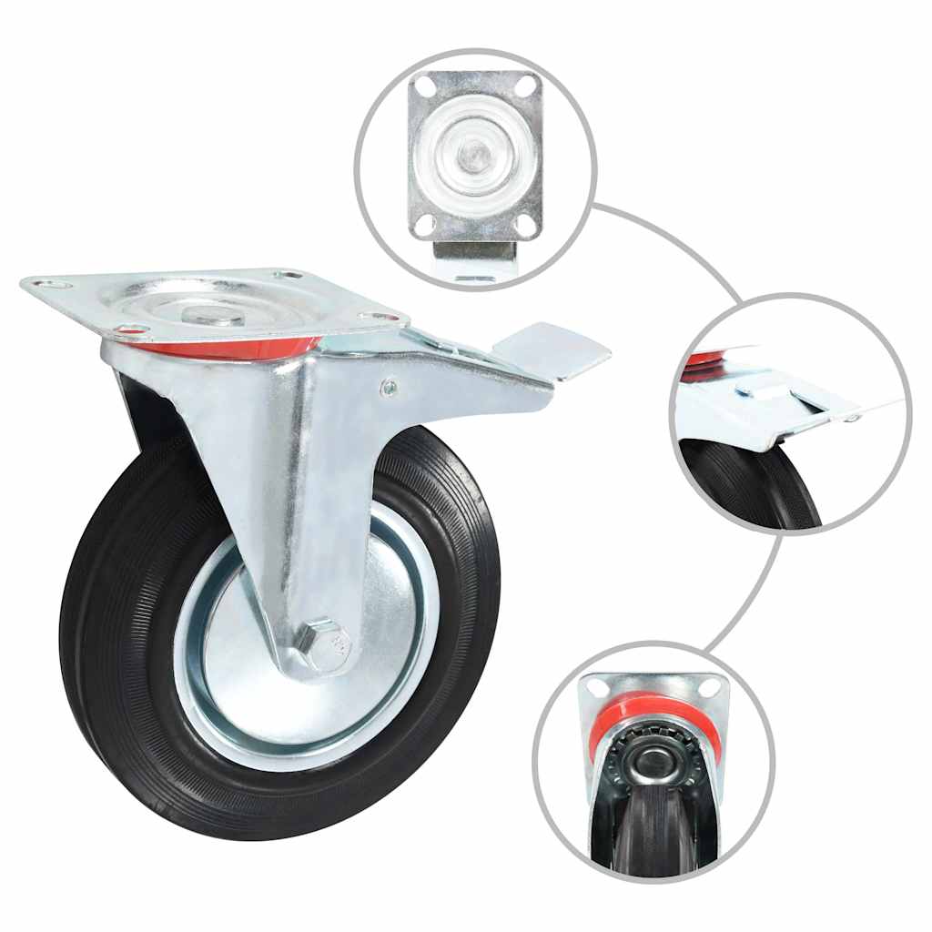 vidaXL 24 pcs Swivel Casters 200 mm 6