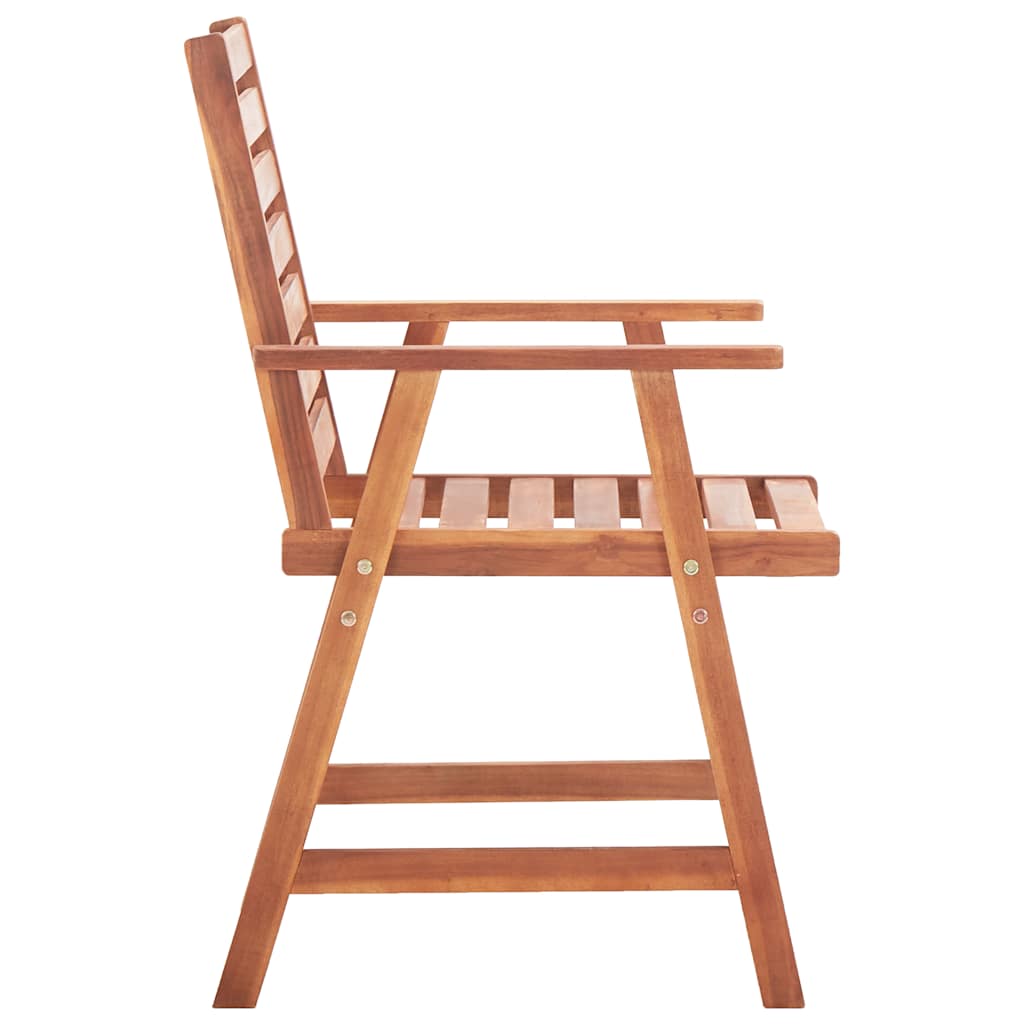 Outdoor Dining Chairs Solid Acacia Wood 2