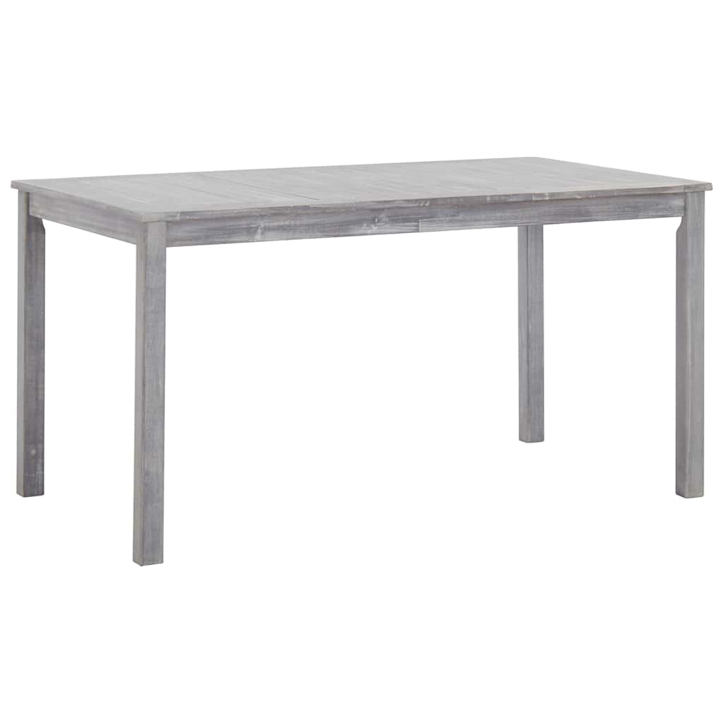 vidaXL 7 Piece Outdoor Dining Set Grey Wash Solid Acacia Wood 2