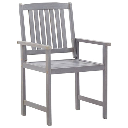 vidaXL 7 Piece Outdoor Dining Set Grey Wash Solid Acacia Wood 3