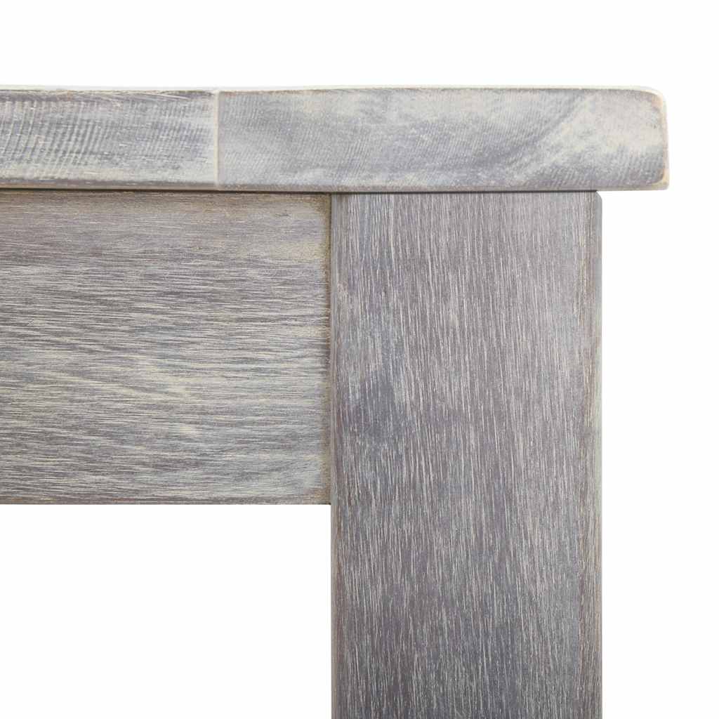 vidaXL 7 Piece Outdoor Dining Set Grey Wash Solid Acacia Wood 5