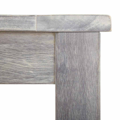 vidaXL 7 Piece Outdoor Dining Set Grey Wash Solid Acacia Wood 5