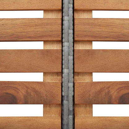 vidaXL Spa Surround | Grey | PE rattan, powder-coated steel, solid acacia wood 6