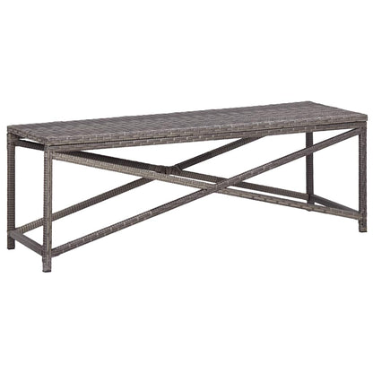 Garden Bench Poly Rattan Grey