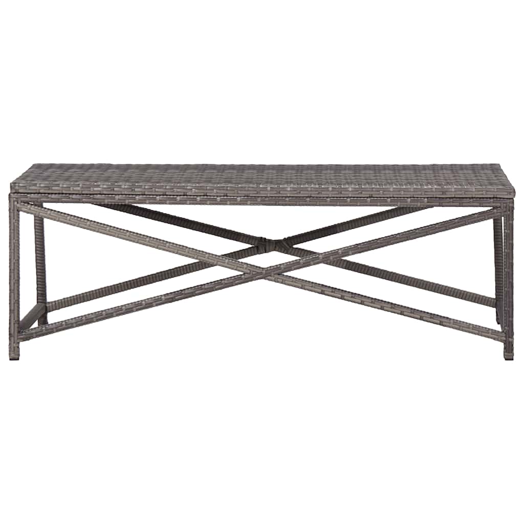 Garden Bench Poly Rattan Grey