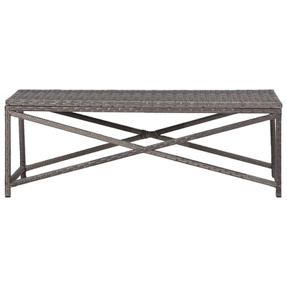 Garden Bench Poly Rattan Grey
