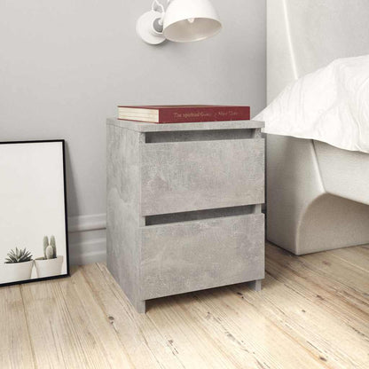 Bedside Cabinet 30x30x40 cm Engineered Wood Concrete grey