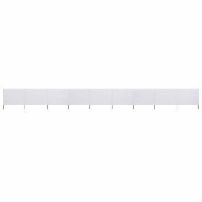 9-panel Wind Screen Fabric 1200x160 cm Sand white