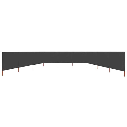 9-panel Wind Screen Fabric 1200x160 cm Anthracite