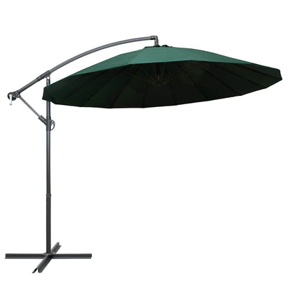 Hanging Parasol 3 m Aluminium Pole Green