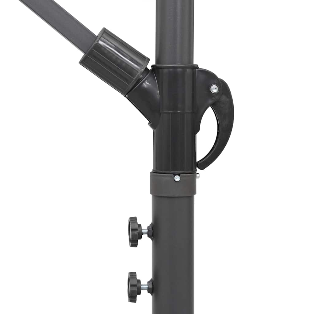Hanging Parasol 3 m Aluminium Pole Burgundy