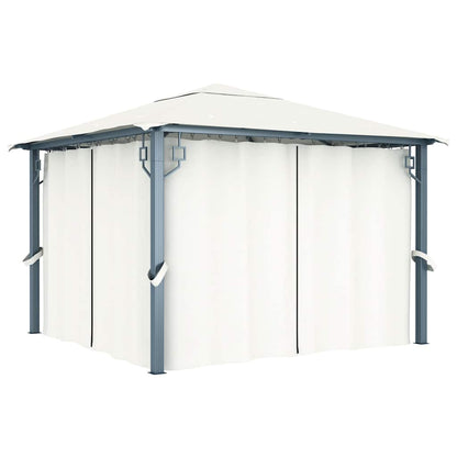 vidaXL Gazebo with Curtain Aluminium