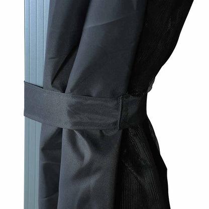 48043 vidaXL Gazebo with Curtain 300x300 cm Anthracite Aluminium 6