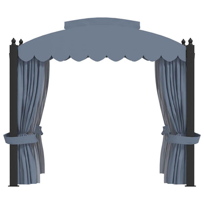 vidaXL Gazebo with Curtains 3x4 m Anthracite Steel 6