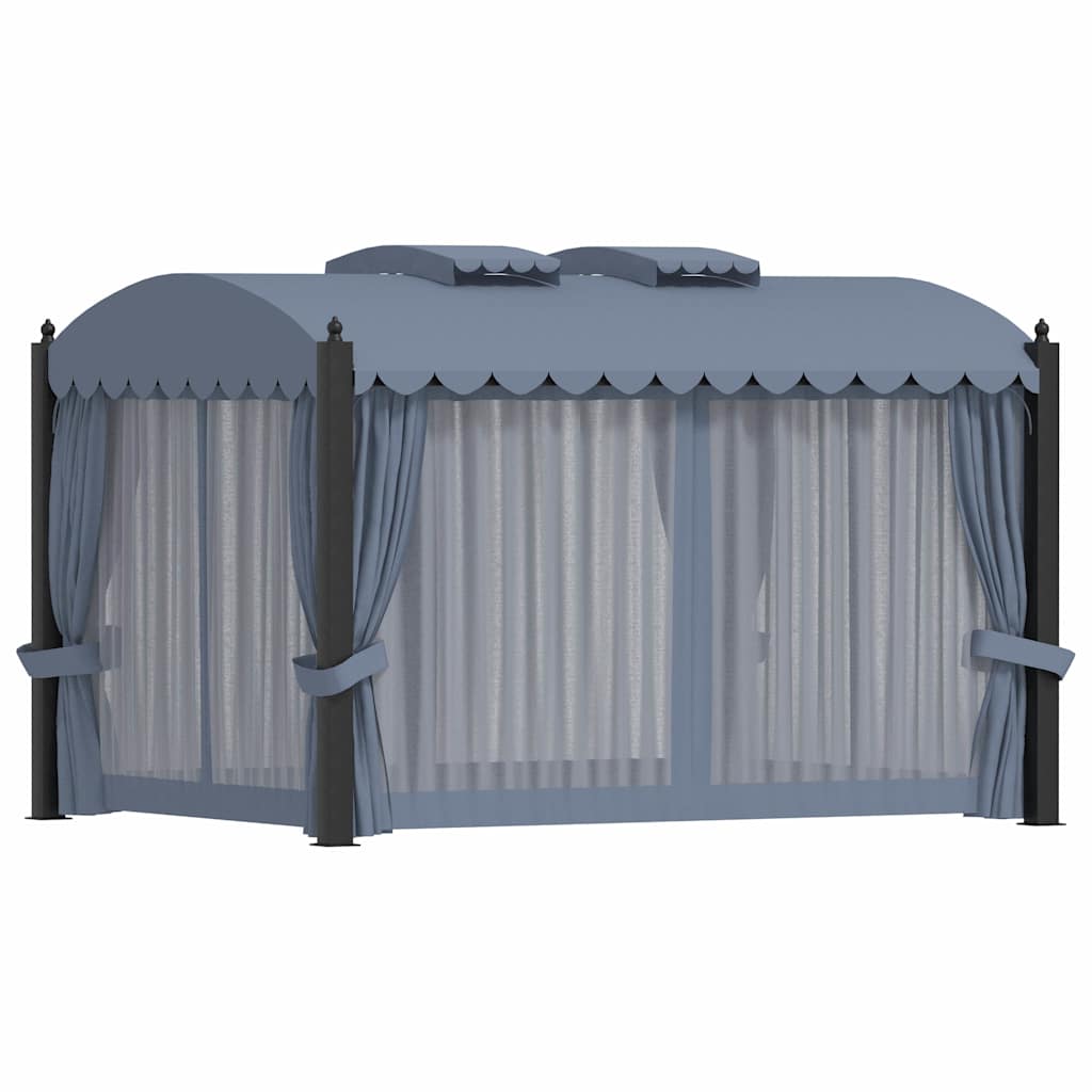 vidaXL Gazebo with Curtains 3x4 m Anthracite Steel 4