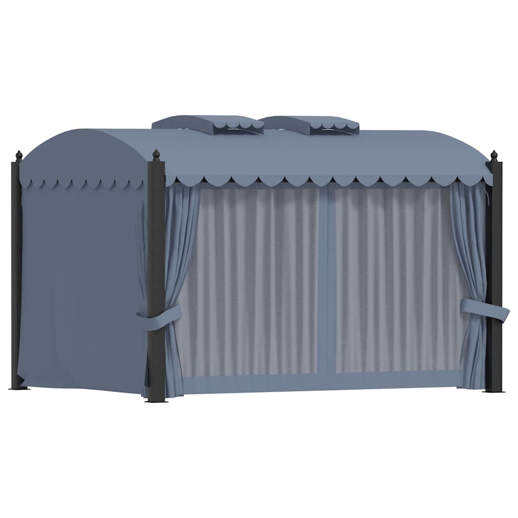 vidaXL Gazebo with Curtains 3x4 m Anthracite Steel 5