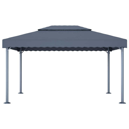 vidaXL Gazebo | Anthracite | Aluminium | 400x300 cm | UV-resistant materials 2