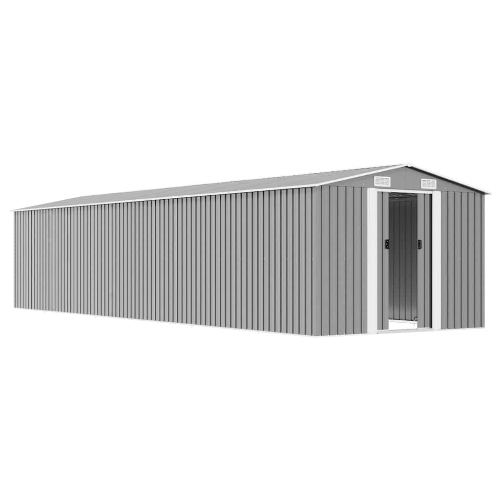 47033 vidaXL Garden Shed Grey 257x779x181 cm Galvanised steel 4