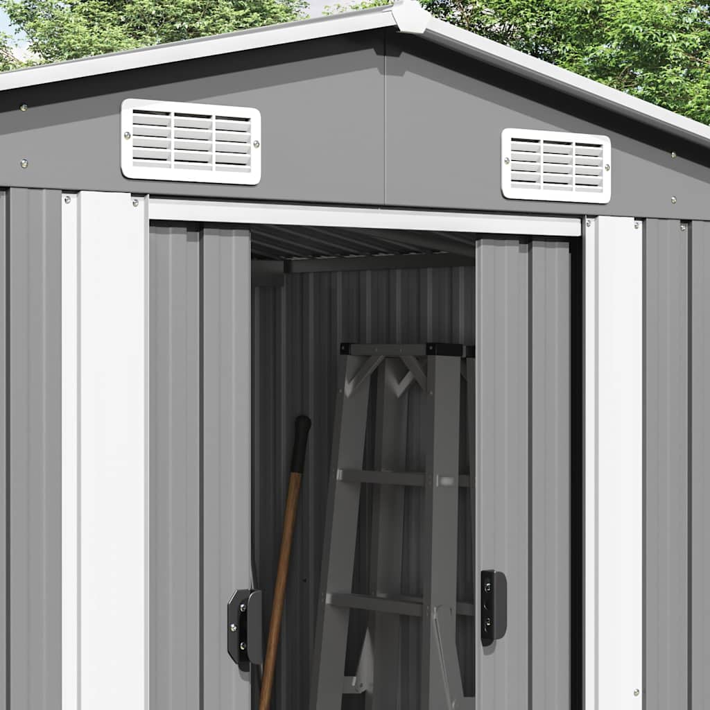 47037 vidaXL Garden Shed Grey 257x990x181 cm Galvanised steel 3