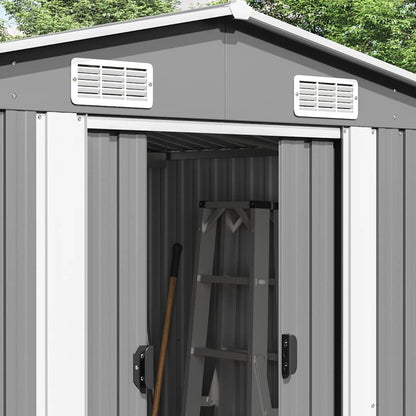 47037 vidaXL Garden Shed Grey 257x990x181 cm Galvanised steel 3