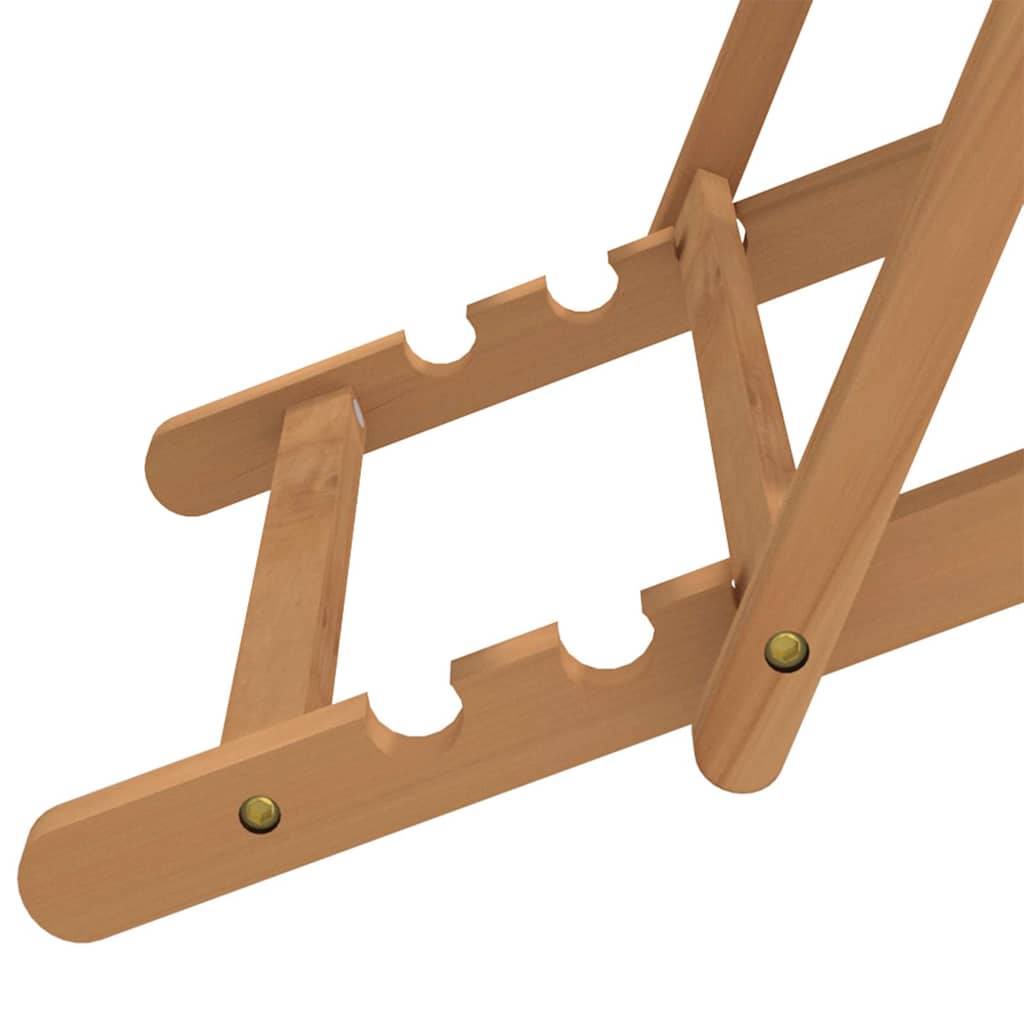 Beach Chair Solid Teak Wood Grey without armrest