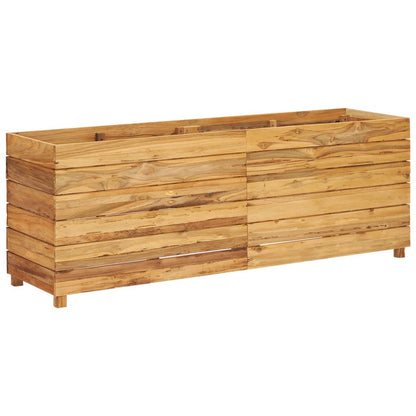 vidaXL Raised Bed 150x40x55 cm Solid Wood Teak and Steel