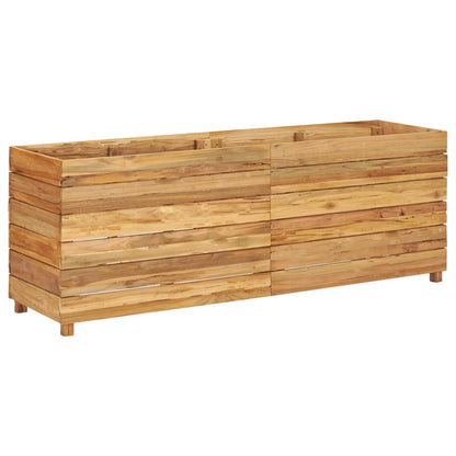 vidaXL Raised Bed 150x40x55 cm Solid Wood Teak and Steel