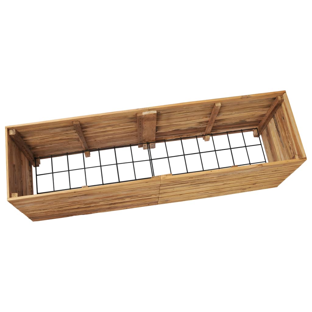 vidaXL Raised Bed 150x40x55 cm Solid Wood Teak and Steel