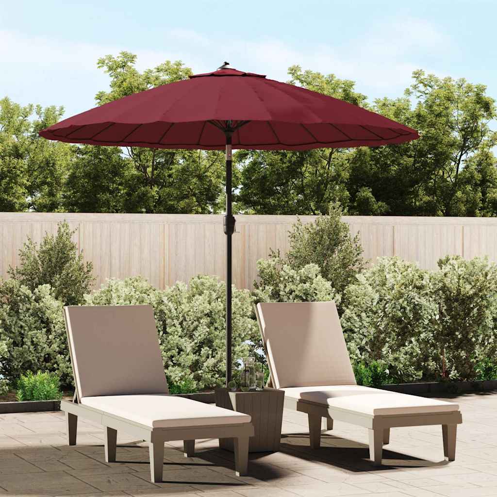 Garden Parasol with Aluminium Pole 250 cm Bordeaux red