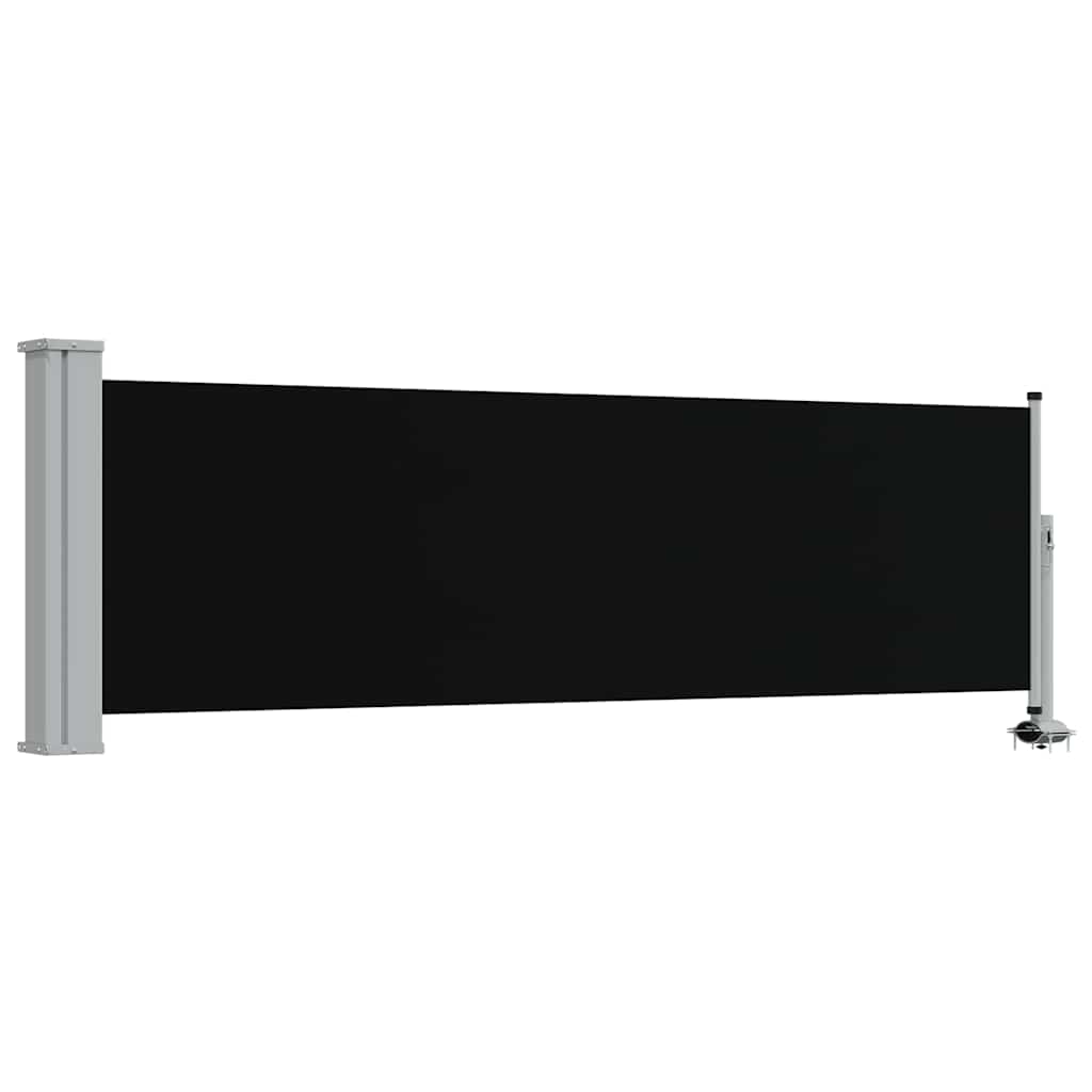 Patio Retractable Side Awning 80 x 300 cm Black