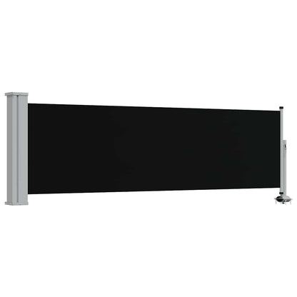 Patio Retractable Side Awning 80 x 300 cm Black