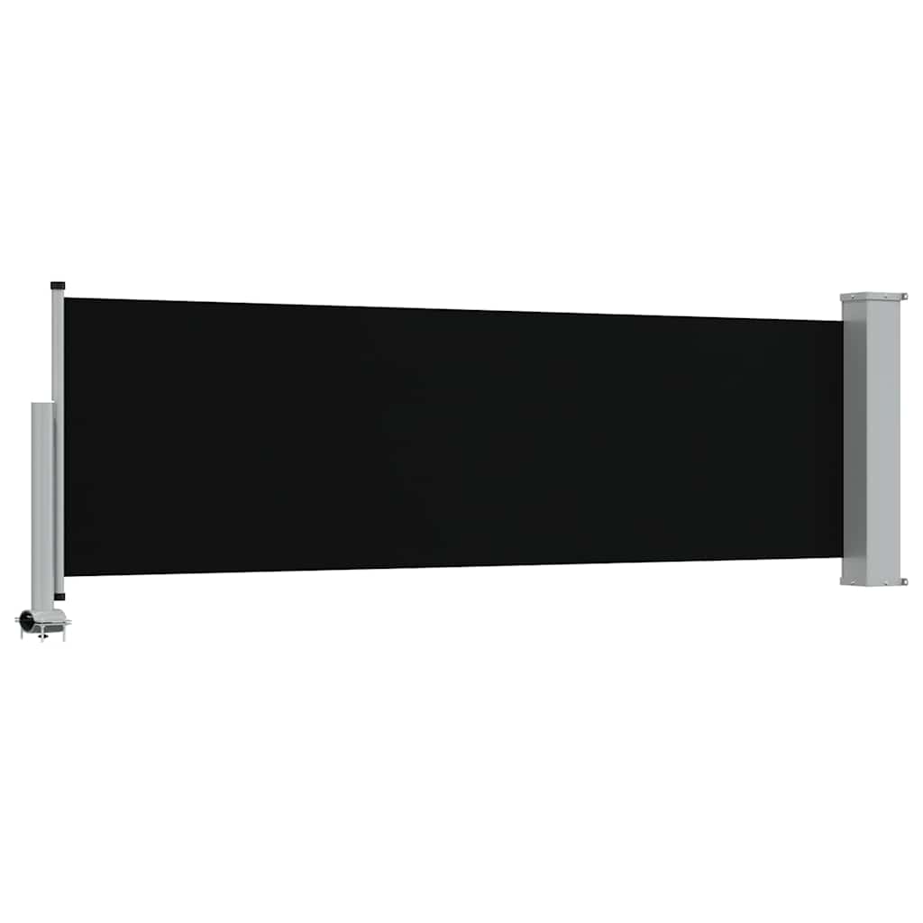 Patio Retractable Side Awning 80 x 300 cm Black