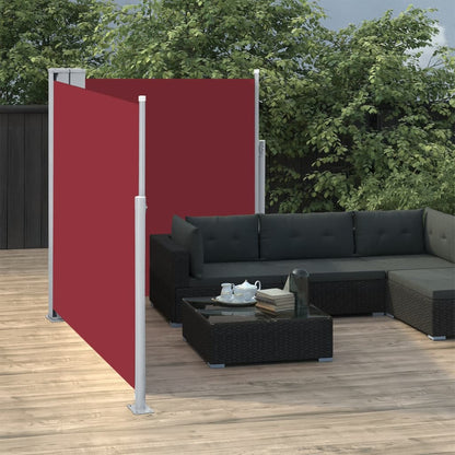 vidaXL Retractable Side Awning Red 140x600 cm