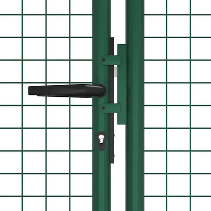vidaXL Mesh Garden Gate Steel 400x125 cm Green 3